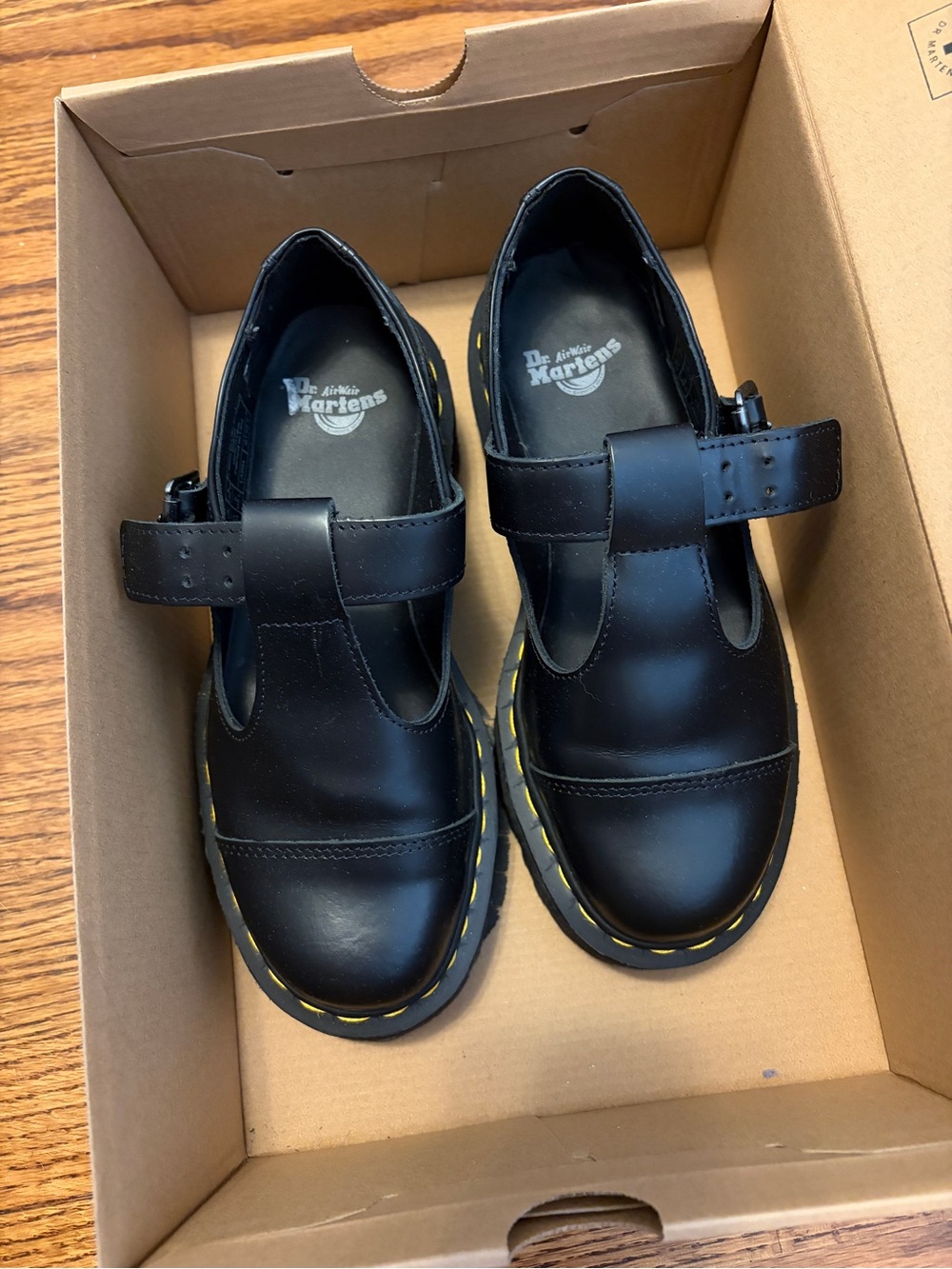 Dr. Martens Bethan Black Mary Jane Platform Shoes - Picture 5 of 7